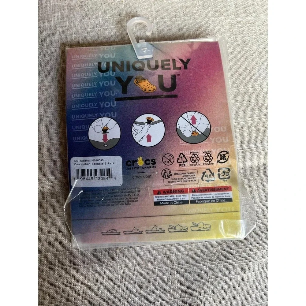 Crocs Jibbitz Charms Tailgate 5 Pack NEW